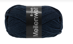 Lana Grossa Meilenweit 8-fach 150g Farb-Nr. 9556, Nachtblau 150g