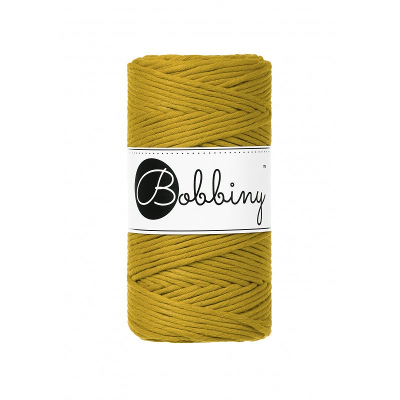 Bobbiny Makramee-Kordel, einfach gedreht, 3 mm, spicy yellow