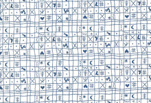 Lade das Bild in den Galerie-Viewer, Baumwollstoff Westfalen Klassiker dunkelblau auf weiß