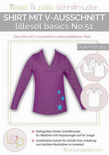 Lade das Bild in den Galerie-Viewer, Lillesol - Shirt mit V-Ausschnitt basics No.51