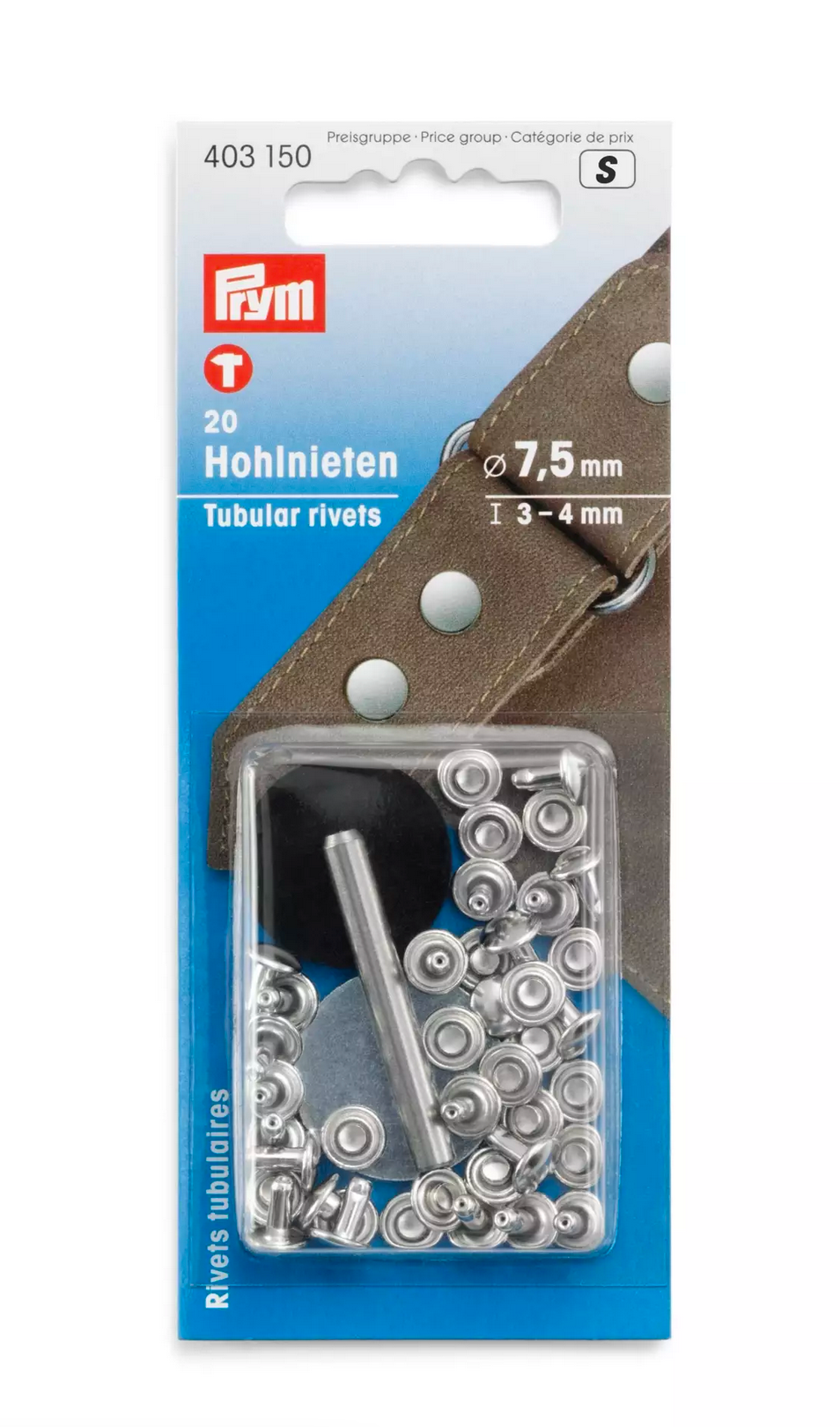 Prym Hohlnieten 3-4mm 20 Stk.