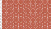 Lade das Bild in den Galerie-Viewer, Baumwollstoff Cube coral