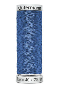 Gütermann Maschinenstickgarn Rayon 40 200m blau Nr. 1196