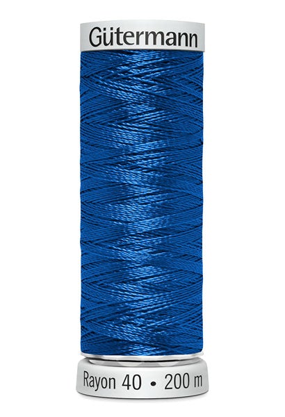 Gütermann Maschinenstickgarn Rayon 40 200m blau Nr. 1253