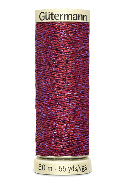 Gütermann Metalleffekt-Faden 50m lila/rot Nr. 0247