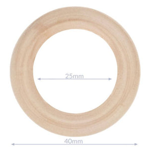 Ring Holz natur 40mm