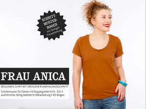 Schnittreif - Frau Anica - Basicshirt mit Rundhalsausschnitt