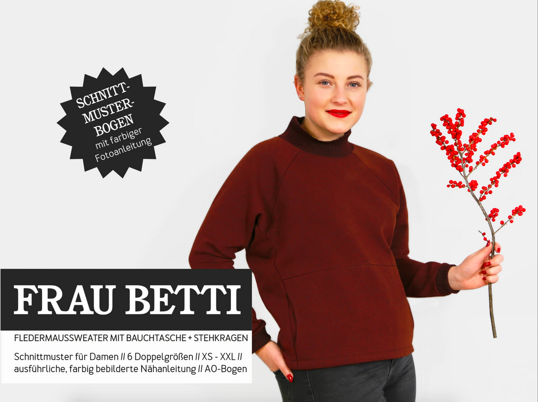 Schnittreif - Frau Betti - Fledermaussweater
