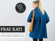 Lade das Bild in den Galerie-Viewer, Schnittreif - Frau Kati - Sweatjacke mit Schalkragen