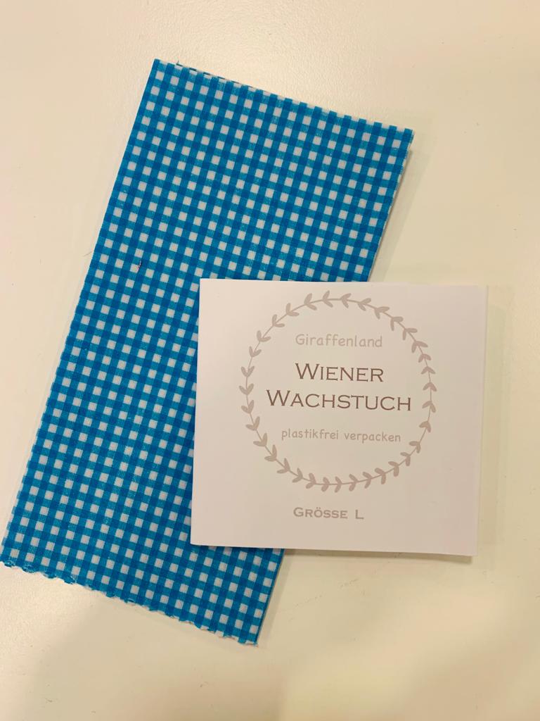 Wiener Wachstuch Gr. L Karo blau