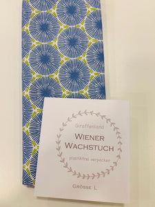 Wiener Wachstuch Gr. L Kreis Muster blau