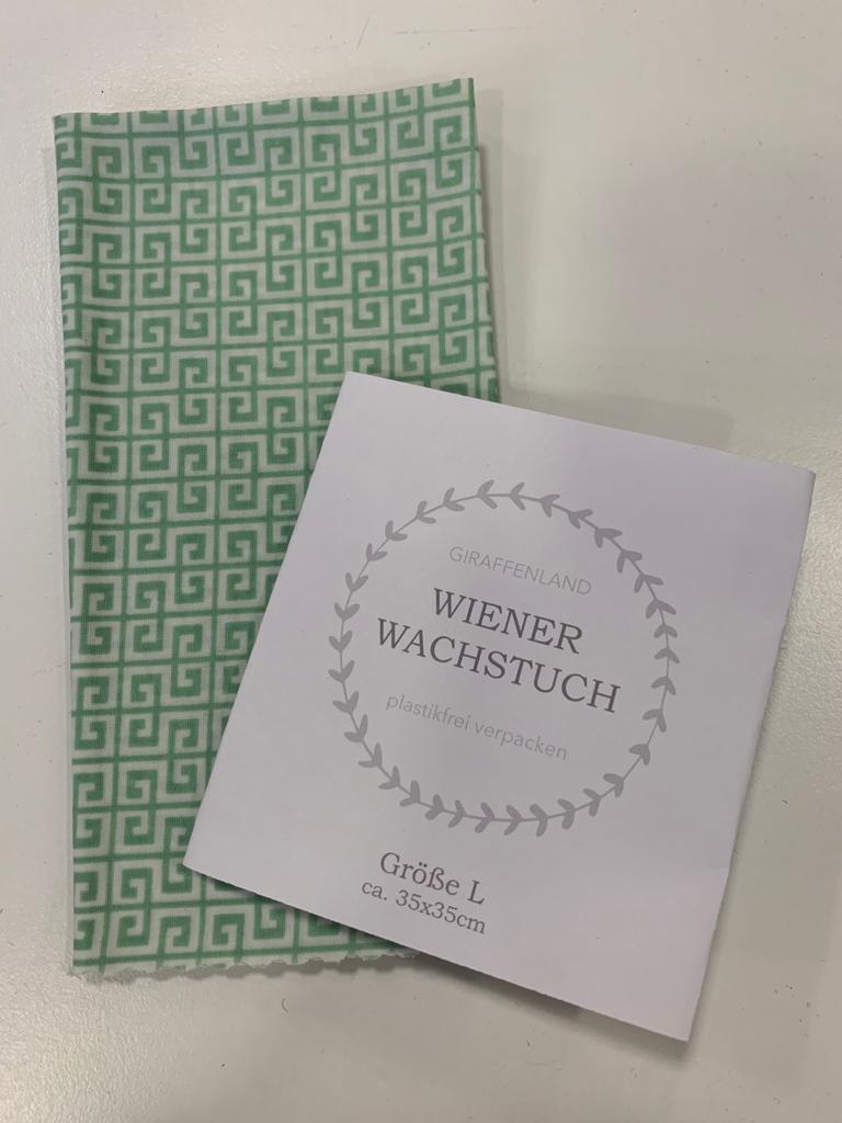 Wiener Wachstuch Gr. L Ornamente grün