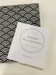 Wiener Wachstuch Gr. M Bögen blau