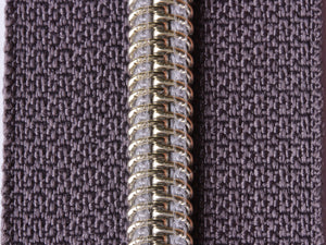Endlos-Reißverschluss metallisierter Reißverschluss gold grau dunkelgrau