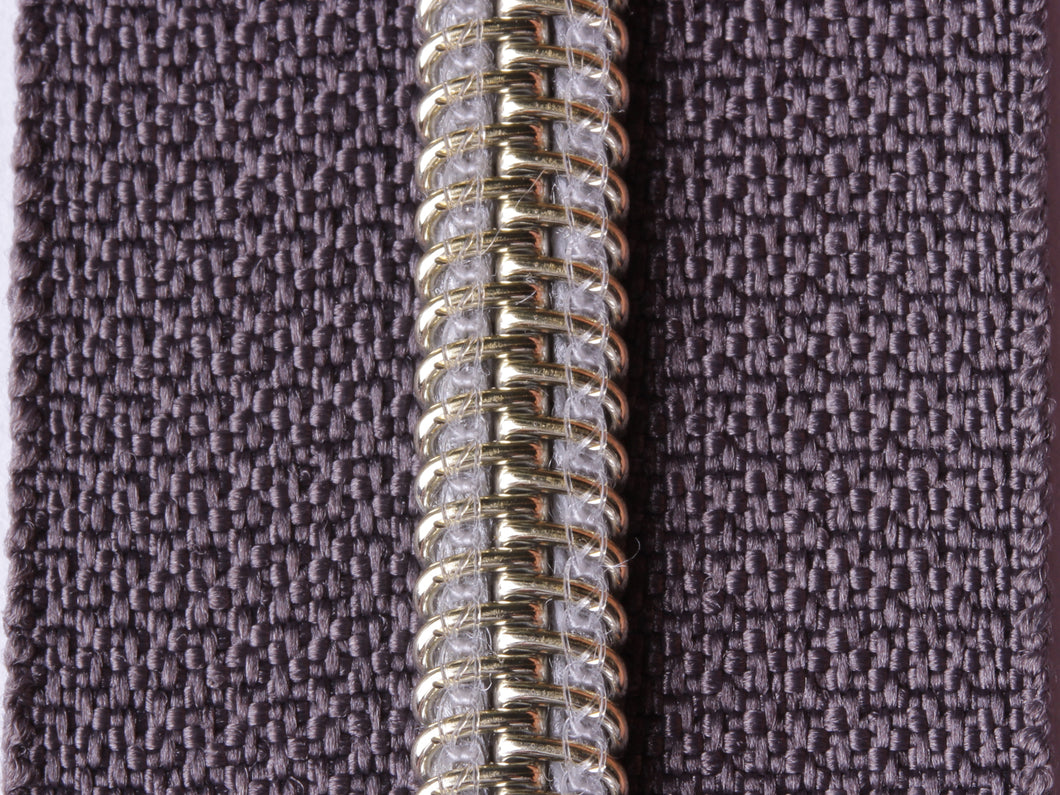 Endlos-Reißverschluss metallisierter Reißverschluss gold grau dunkelgrau
