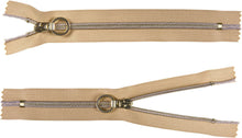 Lade das Bild in den Galerie-Viewer, Spiralreißverschluss gold 20cm € 4,90