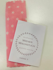 Wiener Wachstuch Gr. S Sterne rosa