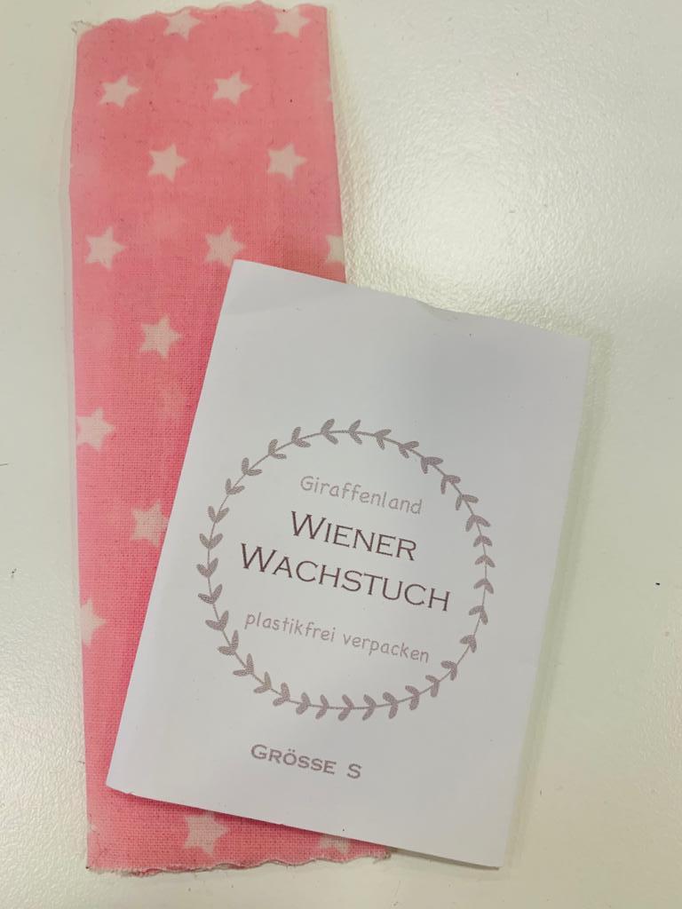 Wiener Wachstuch Gr. S Sterne rosa