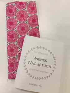 Wiener Wachstuch Gr. XL Muster pink