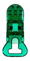 Schnullerclip grün transparent