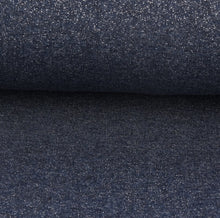 Lade das Bild in den Galerie-Viewer, Glamoursweat Glitzer blau/silber melange