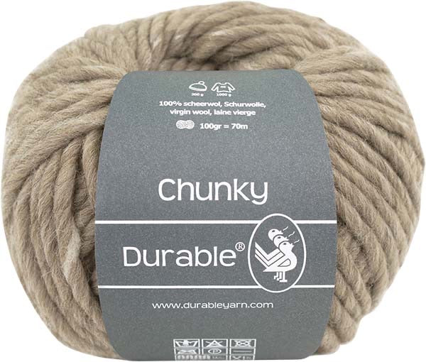 Durable Chunky 100g Schurwolle Dark taupe (340)
