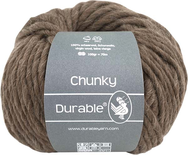 Durable Chunky 100g Schurwolle Dark brown (2230)