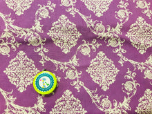 Lade das Bild in den Galerie-Viewer, Baumwollstoff Gütermann Ring a roses French Cottage lila