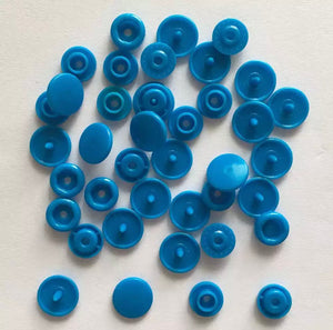Jersey-Druckknöpfe-Set 360 Stück blau