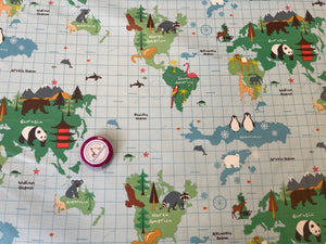 Wasserabweisend World Map multi Weltkarte (Matt)