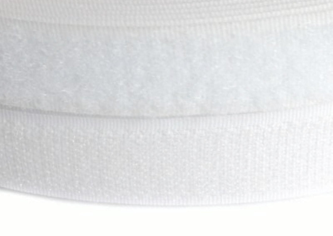 Klettband 20mm weiß Hakenband