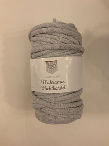 Giraffenland 9mm Flechtkordel, G030 grau hellgrau