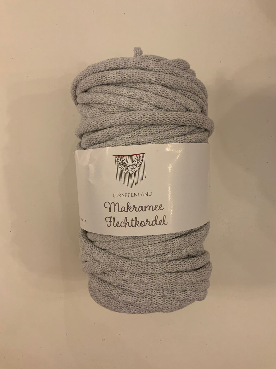 Giraffenland 9mm Flechtkordel, G030 grau hellgrau