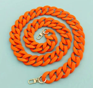 Taschenkette orange 120cm