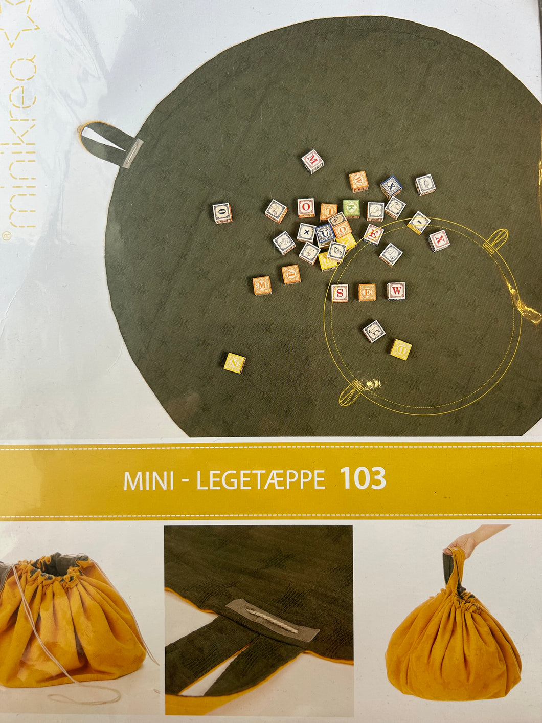 Minikrea - SPIELZEUG-TEPPICH & BEUTEL – Papierschnittmuster von Minikrea (DK) 103