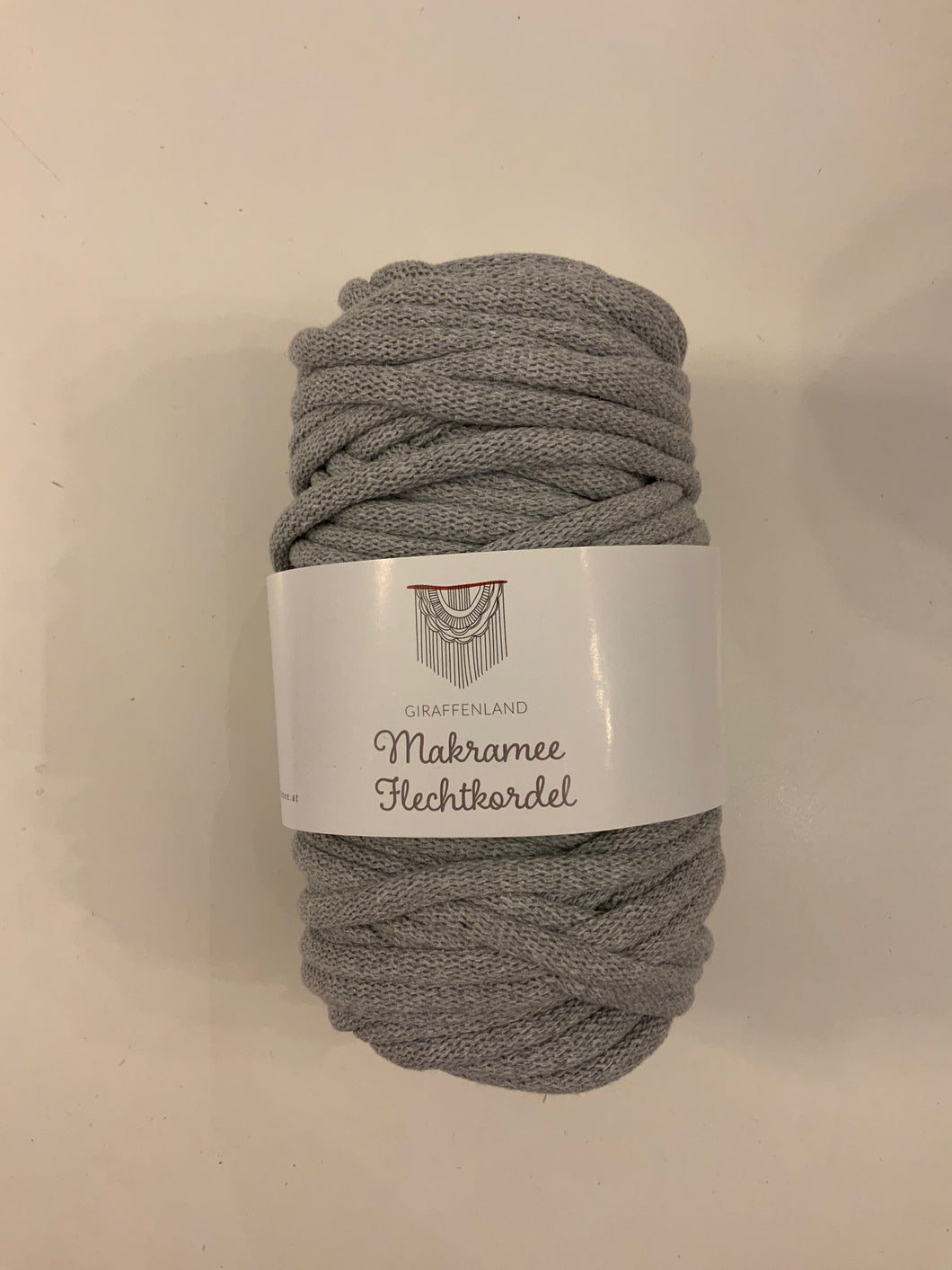 Giraffenland 9mm Flechtkordel, G040 grau mittelgrau