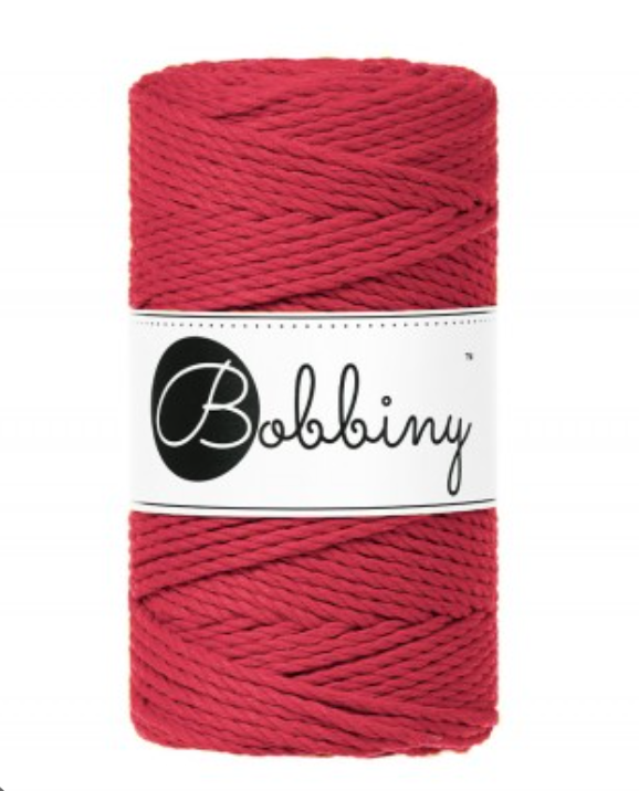 Bobbiny Makramee-Kordel, dreifach gedreht, 3 mm,  Classic red 3PLY MAKRAMEE-SCHNUR (Kopie)