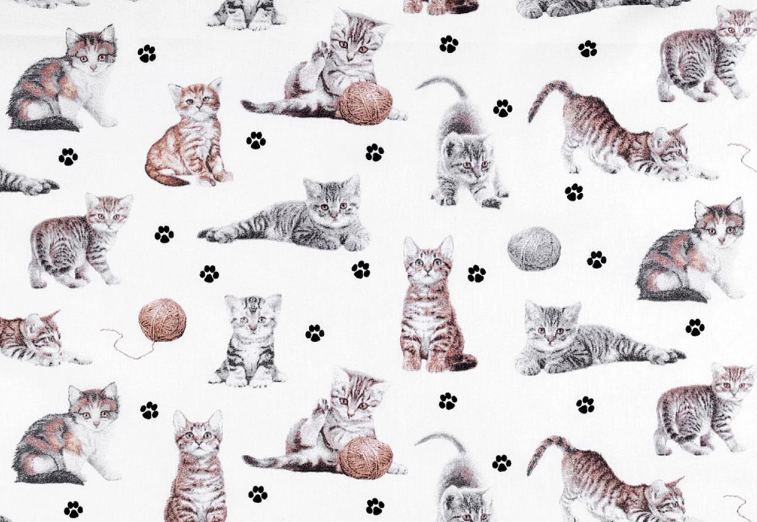 Baumwollstoff Katzen