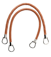 Taschengriff lederoptik geflochten 55cm cognac