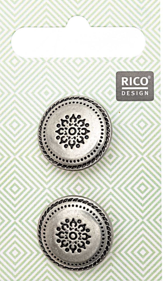 Rico Design Trachtenknöpfe Metal Ornamente 2x2cm