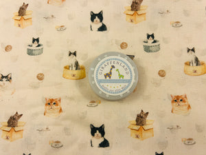 Baumwollstoff Katzen Cats