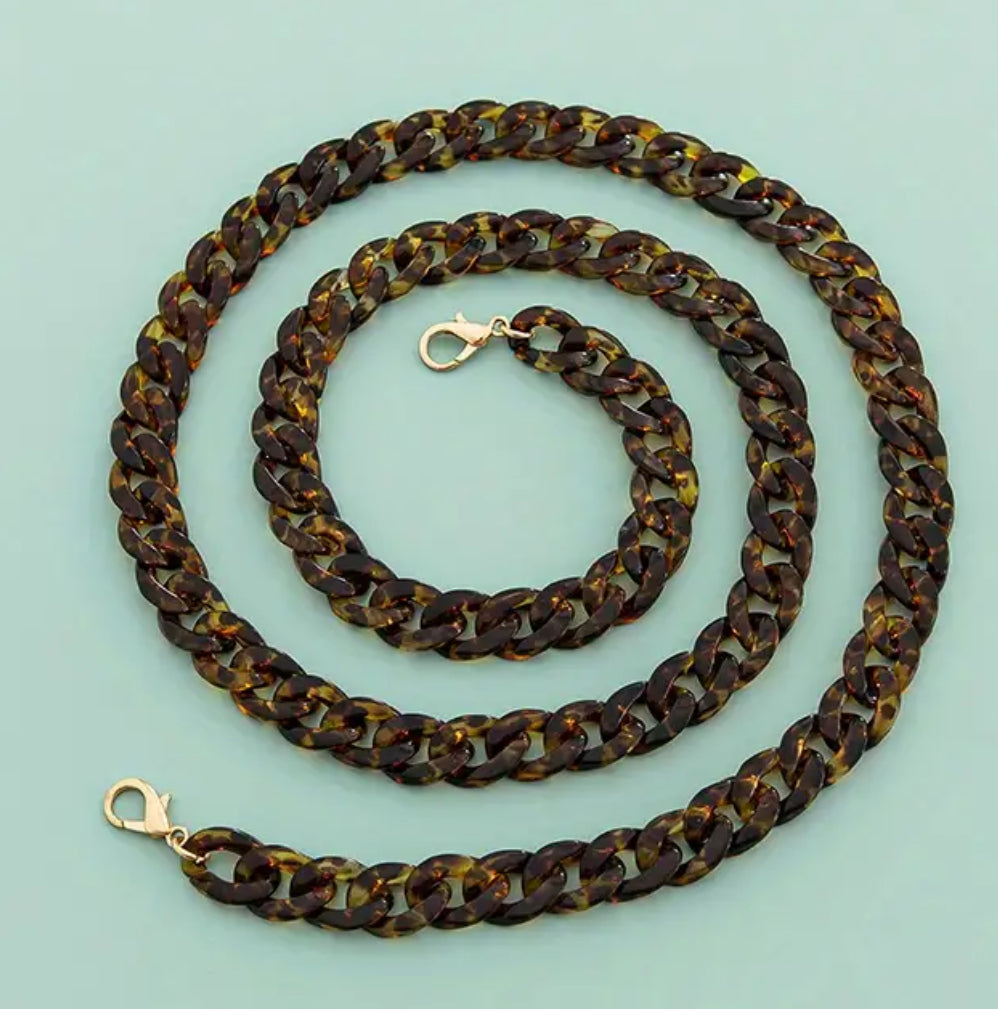 Taschenkette braun 120cm