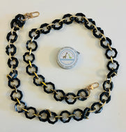 Taschenkette schwarz/gold