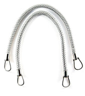 Taschengriff lederoptik geflochten 55cm silber