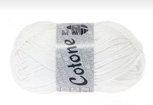 Lana Grossa Cotone weiß Nr.22