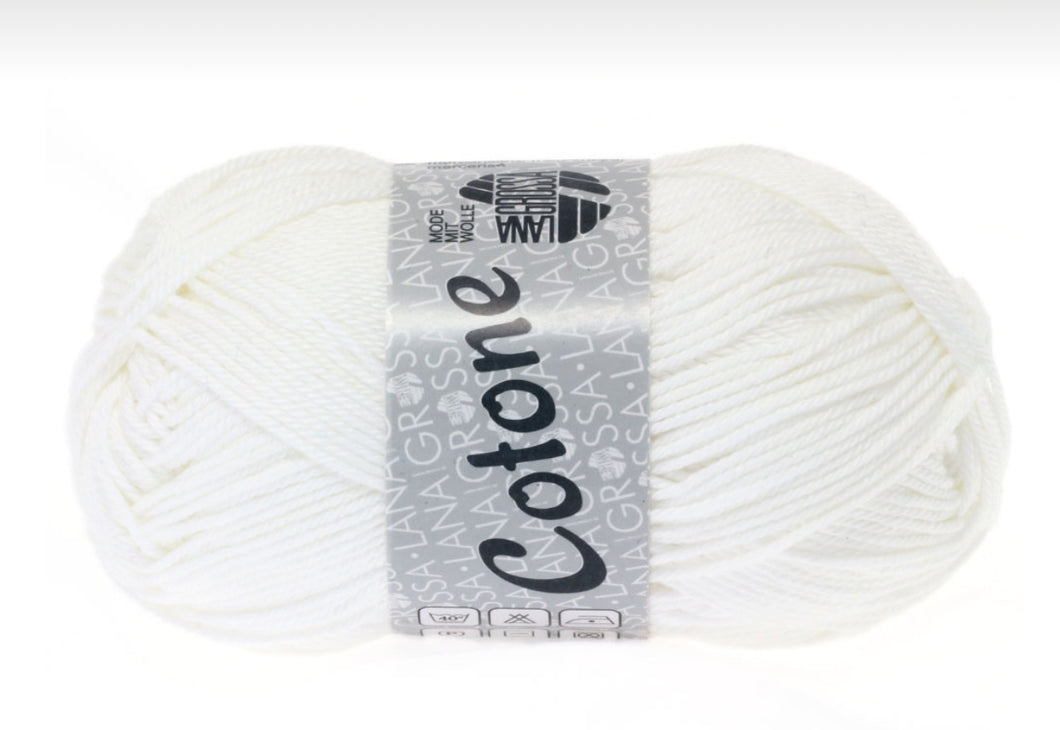 Lana Grossa Cotone weiß Nr.22