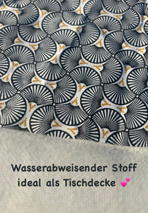 Wasserabweisender Stoff blaues Muster
