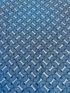 Wasserabweisender Stoff blau senf Fächer