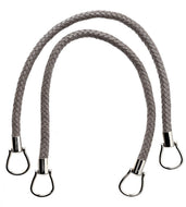 Taschengriff lederoptik geflochten 55cm grau