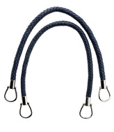 Taschengriff lederoptik geflochten 55cm blau